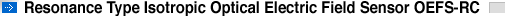 Resonance Type Isotropic Optical Electric Field Sensor OEFS-RC